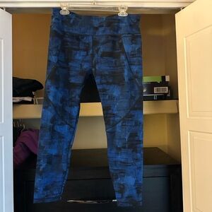 Sweaty Betty Blue and Black Power Leggings